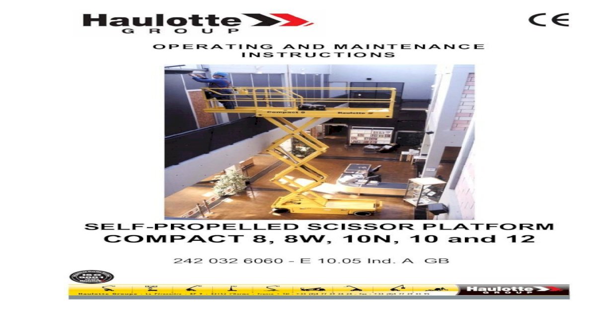 Haulotte Compact 8-10-12 Elec Scissor Manual - [PDF Document]
