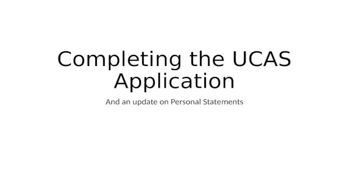 ucas replacing personal statements