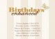 Business idea presentation - Birthdays Enhanced