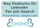 LinkedIn Features for Job Search (2011)