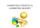 Marketing strategy & marketing budget