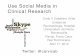 Social Media in Clinical Research