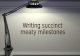 Writing succinct and meaty milestone reports