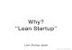 Why lean startup!!
