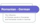 Romanian - German The influence of German words in Romanian and Romanian words in German