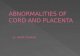 Abnormalities of cord & placenta
