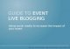 Guide to Event Live Blogging