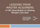 Lessons from Master Acquirers