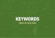 Keywords 101: Finding your keywords