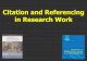 Citation and referencing in research work