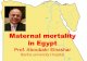 Maternal mortality in egypt