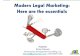 Modern Legal Marketing: Here are the essentials