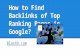 How to Find Backlinks of Top Ranking Pages in Google?
