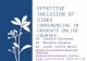 Effective Inclusion of Video Conferencing in Graduate Online Courses