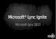 Microsoft ® Lync Ignite Microsoft Lync 2013