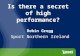 Is there a secret of high performance? Robin Gregg Sport Northern Ireland.