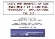 COSTS AND BENEFITS OF DOE INVESTMENTS IN CLEAN COAL TECHNOLOGY: IMPLICATIONS FOR CCS FOR CCS Presented at the Washington Coal Club Washington, D.C., July.