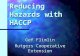 Reducing Hazards with HACCP Gef Flimlin Rutgers Cooperative Extension