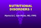 NUTRITIONAL DISORDERS I Myrna D.C. San Pedro, MD, FPPS