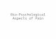 Bio-Psychological Aspects of Pain. Biology of Pain Pain is a “sensory and emotional” experience (p.226; Merskey, 1986) –Medical community attempts to.