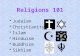 Religions 101 Judaism Christianity Islam Hinduism Buddhism Sikhism