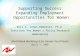 Supporting Success: Expanding Employment Opportunities for Women Avis A. Jones-DeWeever, Ph.D. Institute for Women’s Policy Research   World