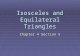 Isosceles and Equilateral Triangles Chapter 4 Section 5.