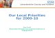 Our Local Priorities for 2009-10 Sue Cavill Associate Director for Communications & Engagement.