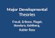 Major Developmental Theories Freud, Erikson, Piaget, Bandura, Kohlberg, Kubler Ross.