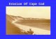 Erosion Of Cape Cod. Formation of the Cape Glacial till deposited on the remnance of ancient mountain range Came out of its permafrost state 12,000 years