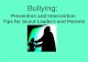 Prevention and Intervention Tips for Scout Leaders and Parents Bullying: