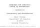Languages and Compilers (SProg og Overs¦ttere) Lecture 14 Concurrency and distribution