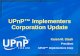 UPnP™ Implementers Corporation Update