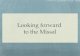 Looking forward  to the Missal