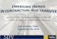 EMERGING TRENDS  IN CONTRACTUAL RISK TRANSFER
