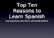 Top Ten Reasons to Learn Spanish