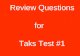 Review Questions            for     Taks Test #1