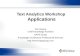 Text Analytics Workshop Applications
