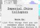 Title:  Imperial China Collapses Warm-Up: