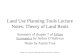 Land Use Planning Tools Lecture Notes: Theory of Land Rents