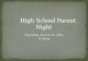 High School Parent Night