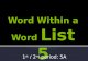 Word Within a Word  List 5