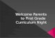 Welcome Parents to  First Grade  Curriculum Night