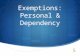 Exemptions: Personal & Dependency