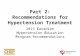Part 2: Recommendations for Hypertension Treatment 2015 Canadian Hypertension Education Program Recommendations