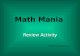 Math Mania Review Activity Copyright ©