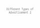 Different types of advertisement 2