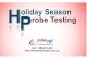 Holiday season probe testing