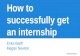 How to Get an Internship