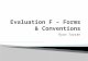 Evaluation F – forms and conventions